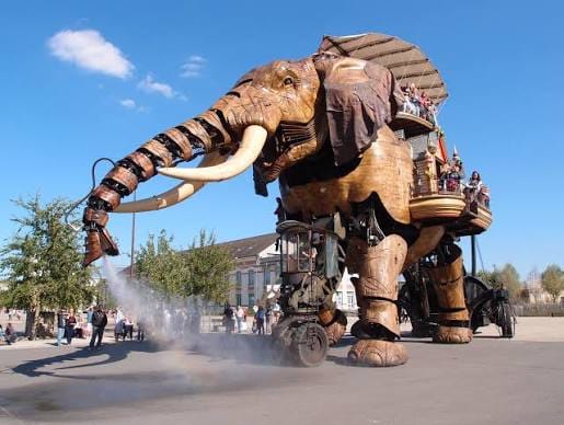 Watch out for the trunk: the Great Elephant sprays passers-by
